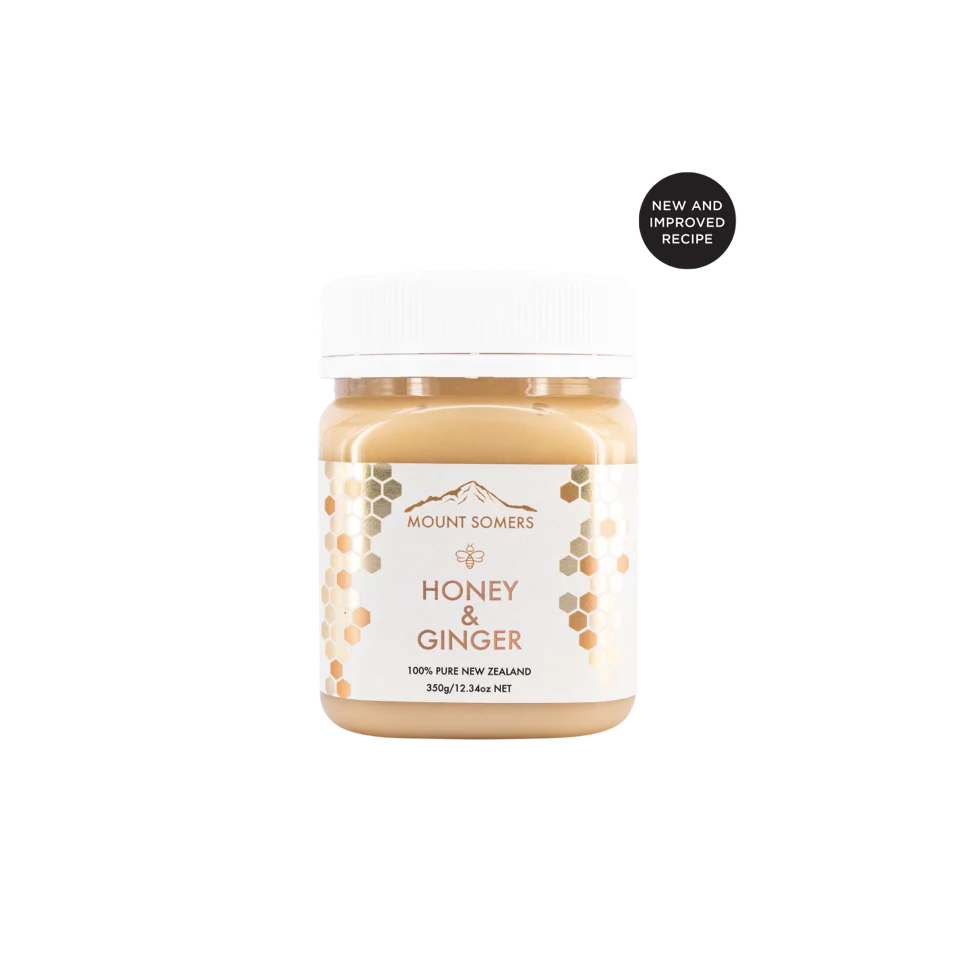 Mt Somers Ginger Flavour Honey 350g