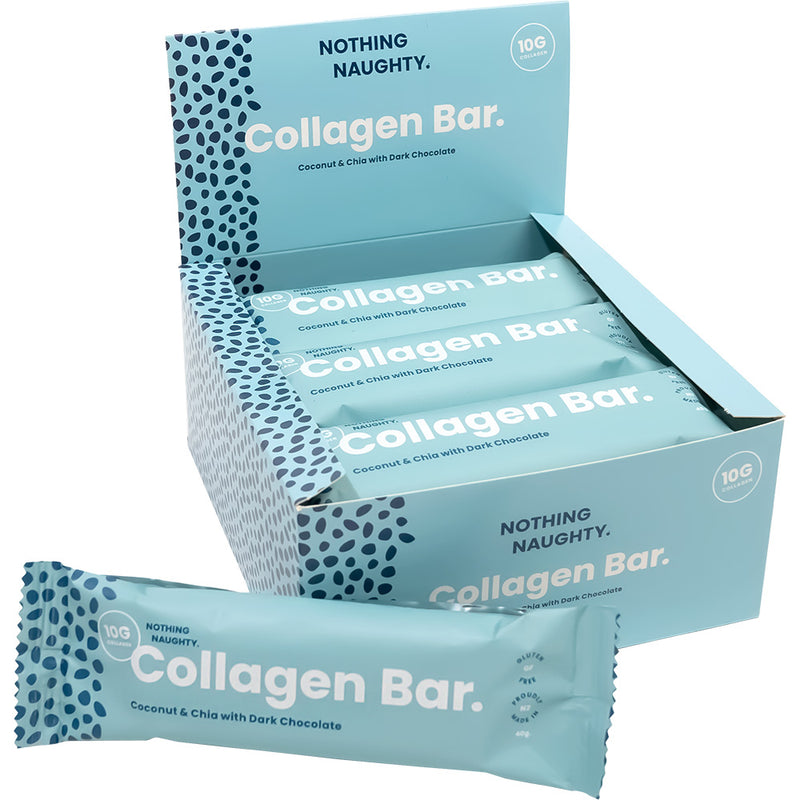 Nothing Naughty Collagen Beauty Bar Coconut & Chia 40g