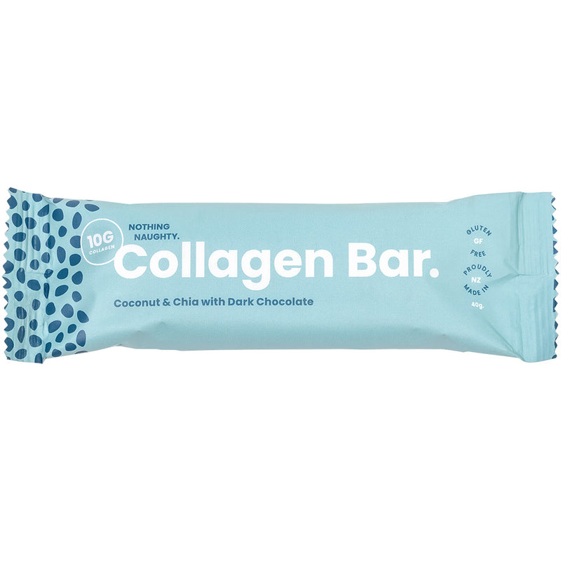 Nothing Naughty Collagen Beauty Bar Coconut & Chia 40g