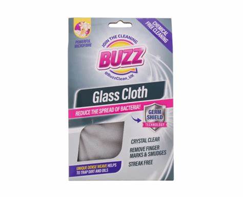 BUZZ Micro Fibre Glass Cloth with Germ Shield