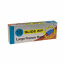 TIDYZ FOOD & FREEZER BAG SLIDE ZIP 15s