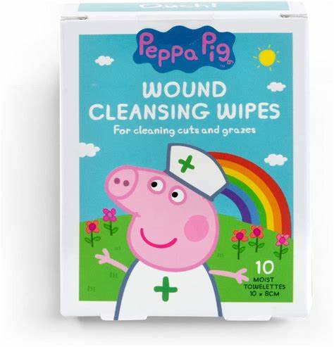 PEPPA PIG WOUND CLEANSE WIPES 20s
