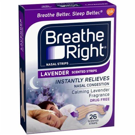 Breathe Right Nasal Strips Lavender Tan 26pk