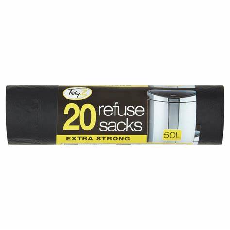 TIDYZ 50L EX STRONG REFUSE SACKS 20s