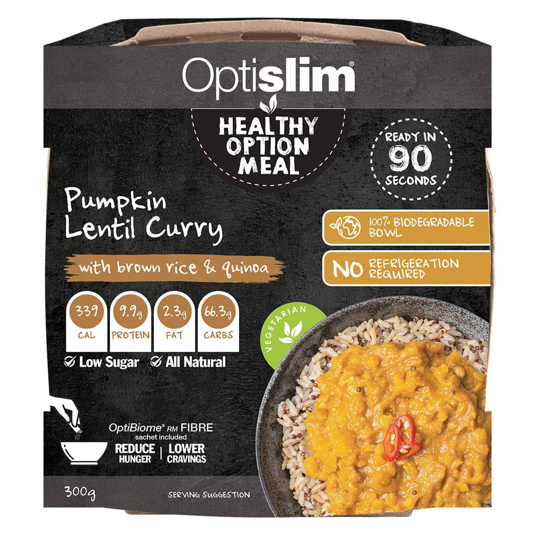 Optislim Healthy Option Meal Pumpkin Lentil Curry with Rice and Quinoa 300g 