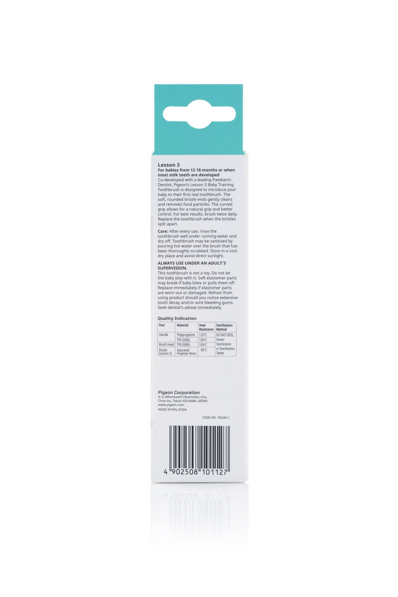 Pigeon Training Toothbrush Lesson 3 - Light Blue