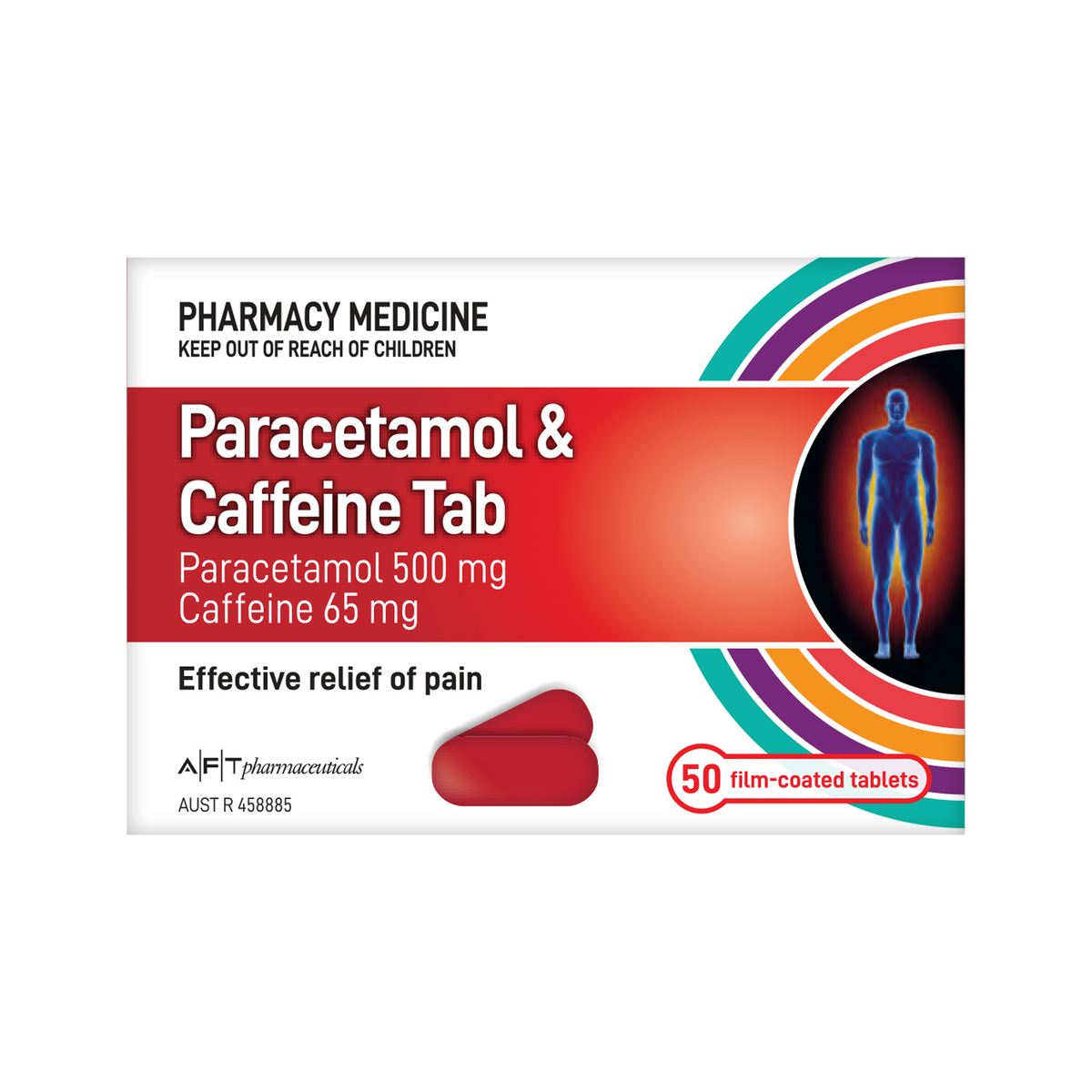 AFT Paracetamol + Caffeine Tablets 50s