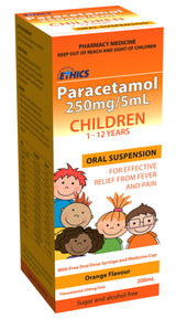 Ethics Paracetamol Oral Suspension 250 mg 200 mL