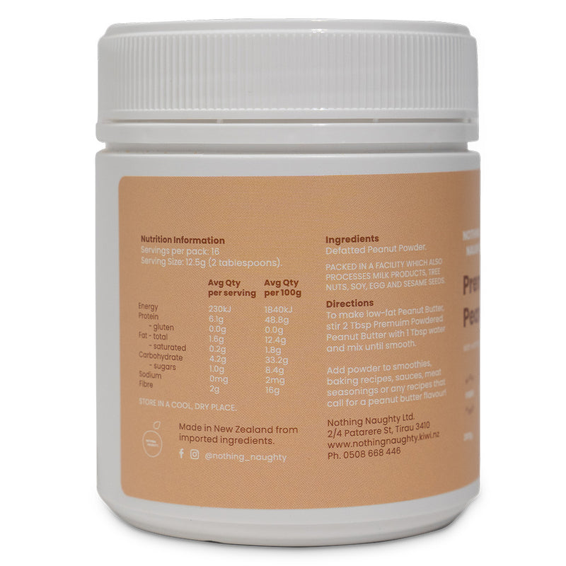 Nothing Naughty Peanut Butter Powder 200g