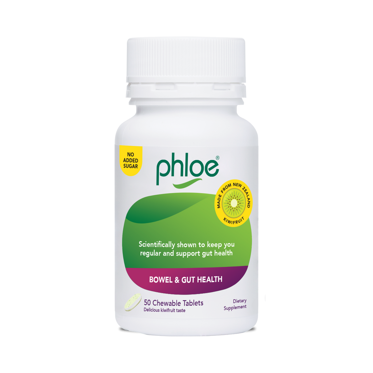 Phloe No Added Sugar Chewable Tabs 50's