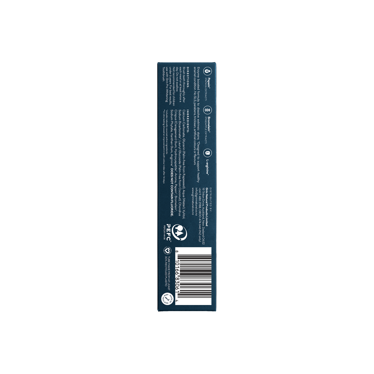 Grin Pro Enzyme Whitening Toothpaste with Nano-Hydroxyapatite 113g