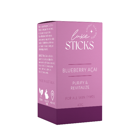 LuxeSticks Blueberry & Açaí Berry Clay Mask Stick