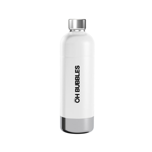 Oh Bubbles Stainless Steel Bottle White