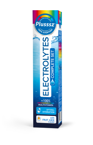 PLUSSSZ Electrolyte Multi Vitamin Effervescent Tablets 24 Pack