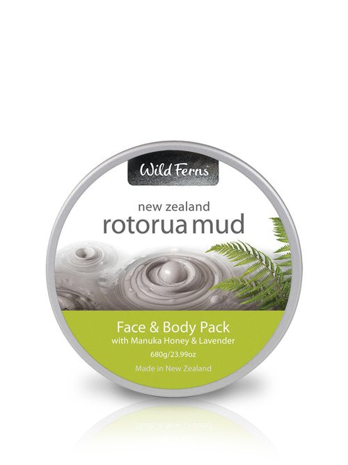 Wild Ferns Rotorua Mud Face & Body Pack Manuka Honey Lavender 680g