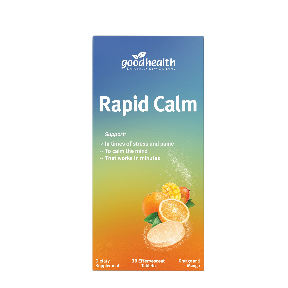 Good Health Rapid Calm Orange & Mango Tabs 30pk