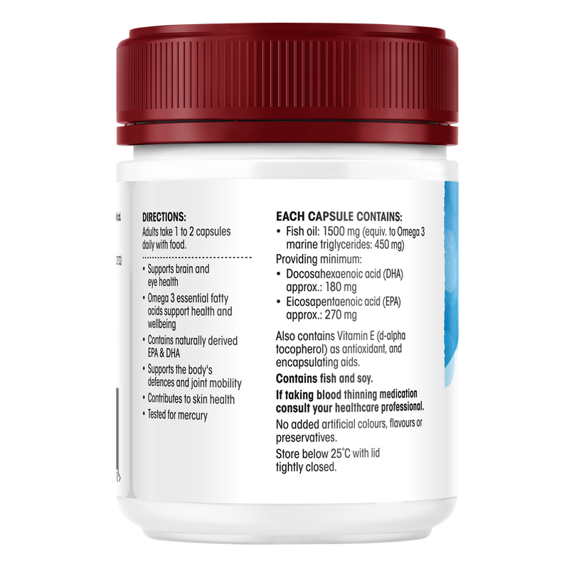 Red Seal High Strength Fish Oil 1500mg 125 capsules