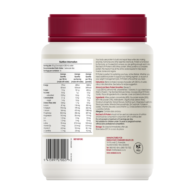 Red Seal Fit Protein Vanilla 500g