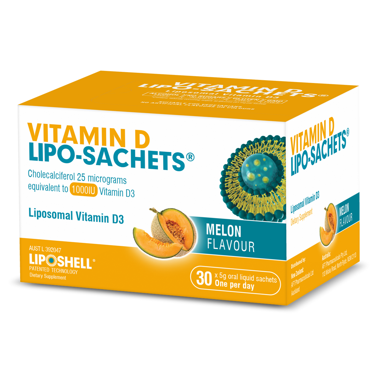 Vitamin D Lipo-Sachets® Melon Flavour 30 Sachets x 5g