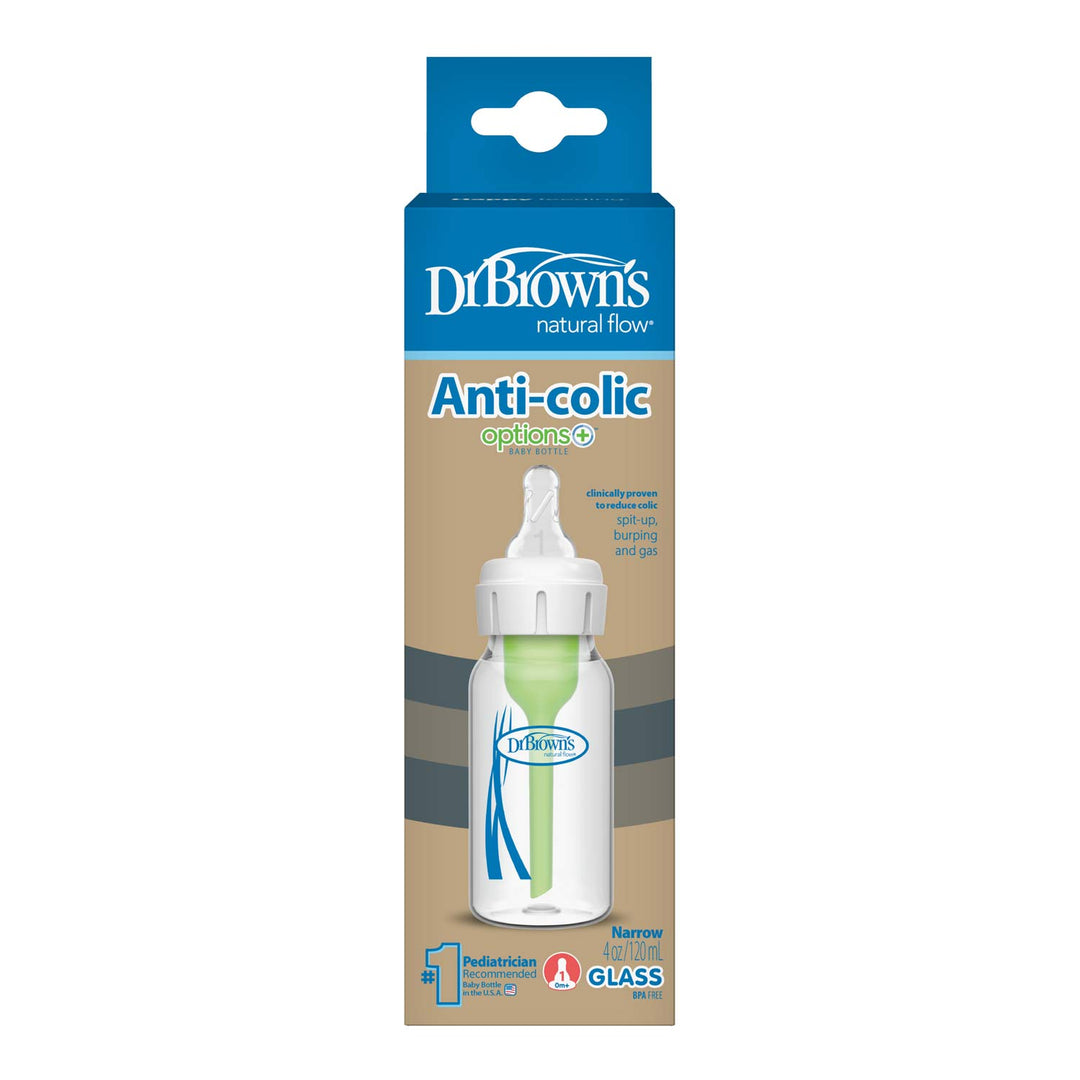 Dr. Brown's 120ml Narrow Neck Feeding Bottle Level 1 Teat 1pk
