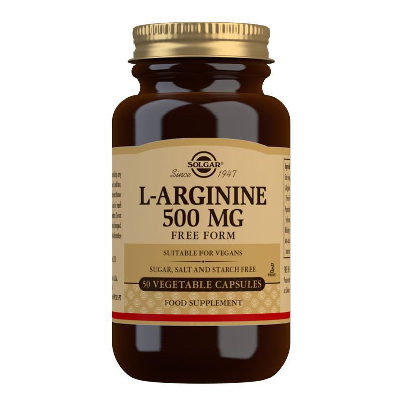 Solgar L-Arginine 500 mg Vegetable Capsules 50s