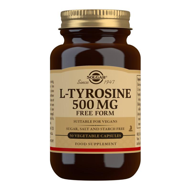 Solgar L-Tyrosine 500 mg Vegetable Capsules 50s