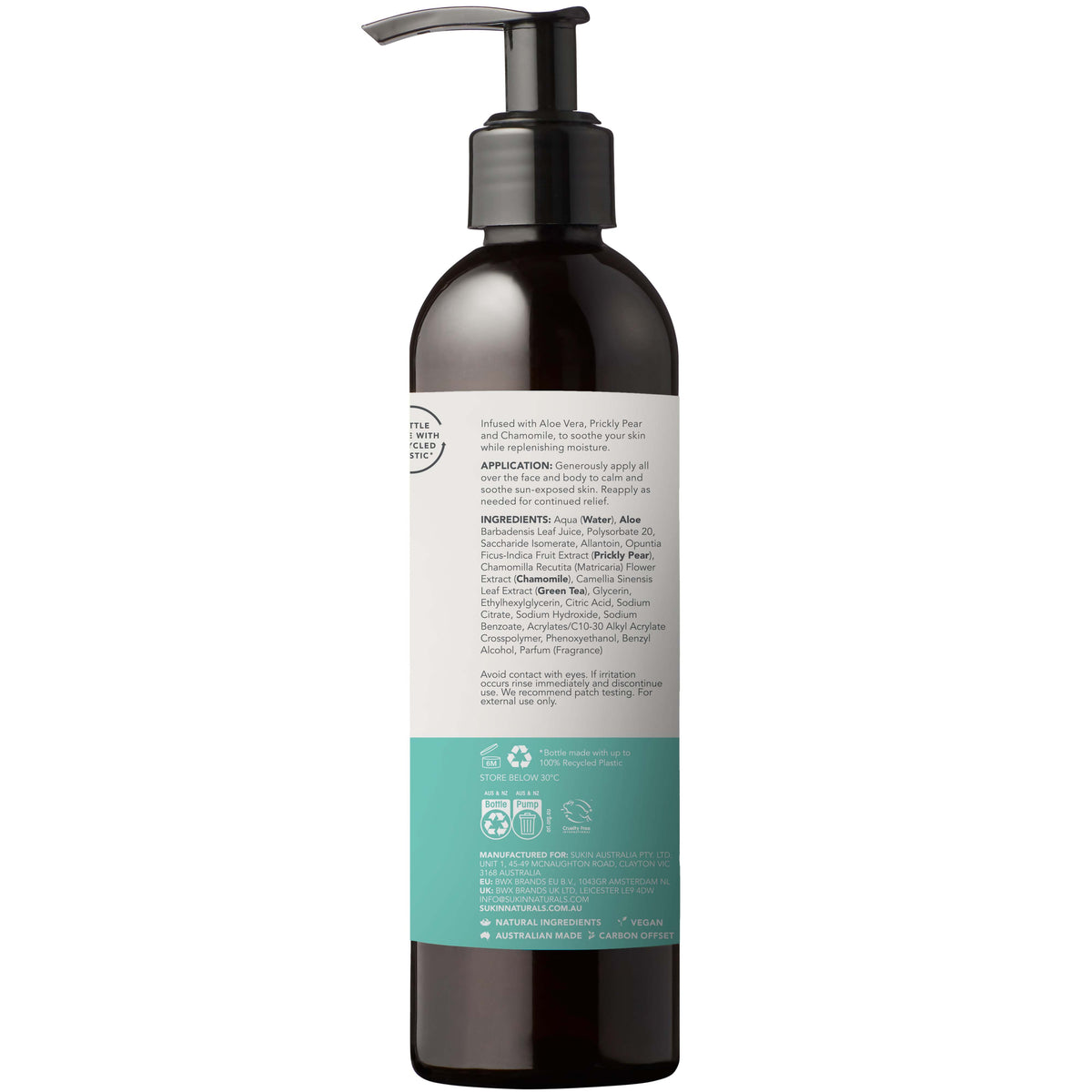 Sukin After Sun Care Aloe Gel 250ml