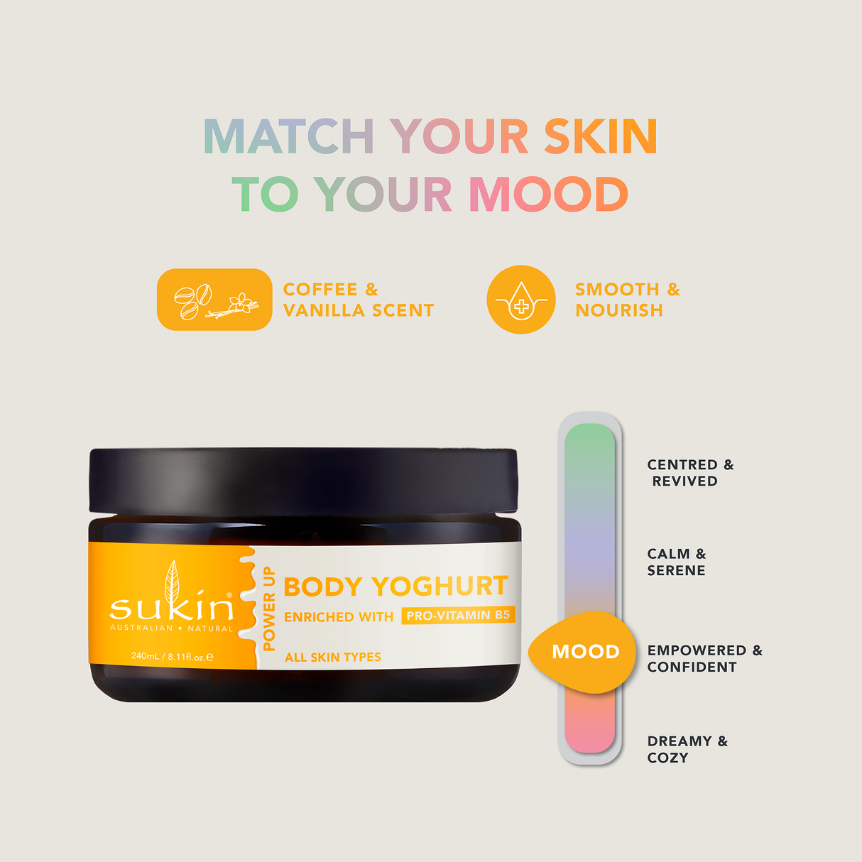 Sukin POWER UP MOODY BODY YOGHURT 200ML