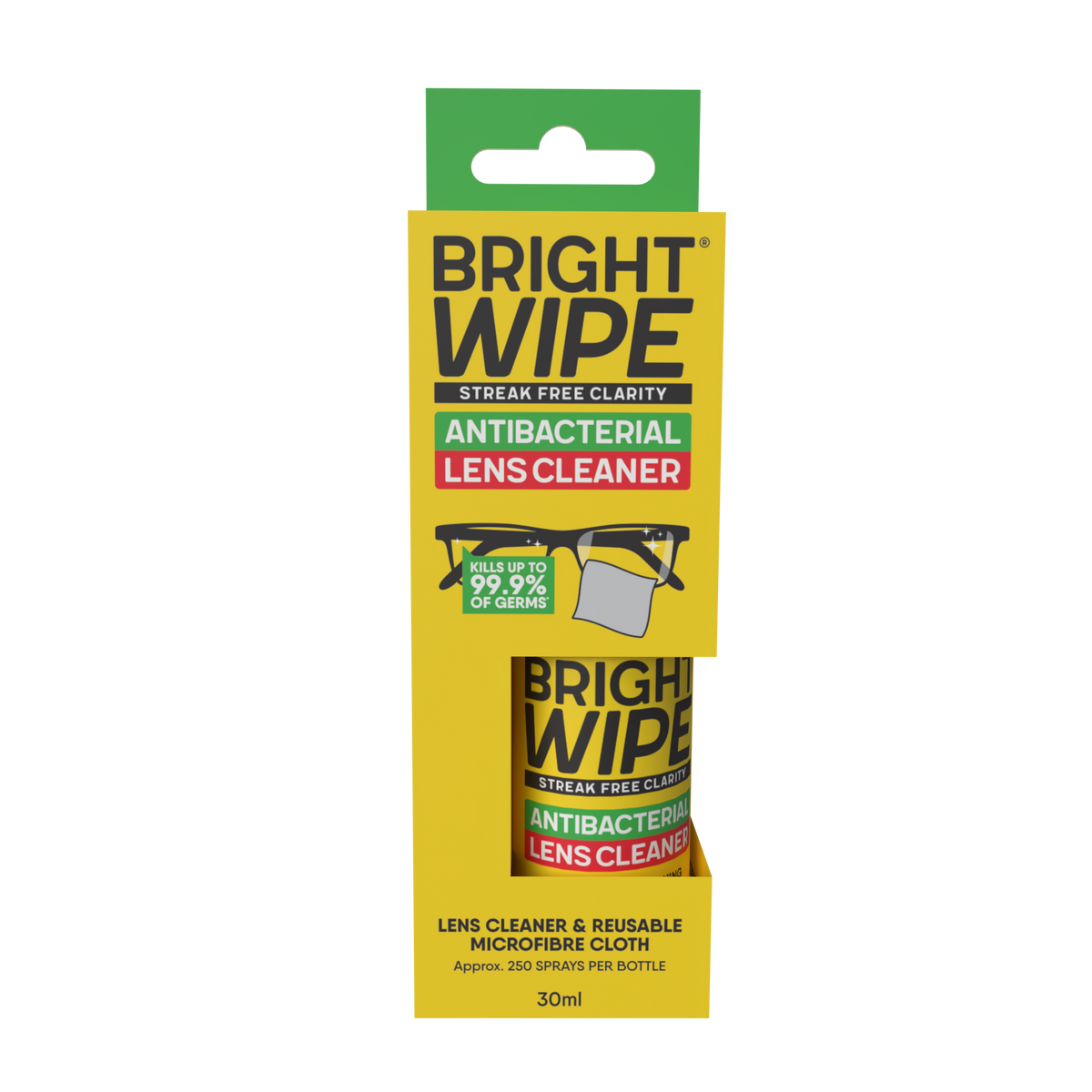 Brightwipe Anti-Bacterial Lens Care Kit 30ml