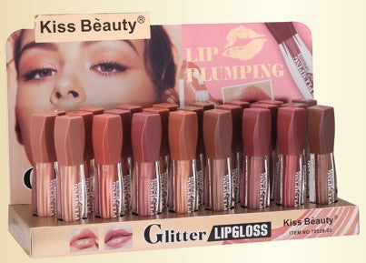 Kiss Beauty Lip Plumping Glitter Gloss 1 each assorted