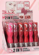 Kiss Beauty Lip Oil & Gloss 2 in 1 Brights