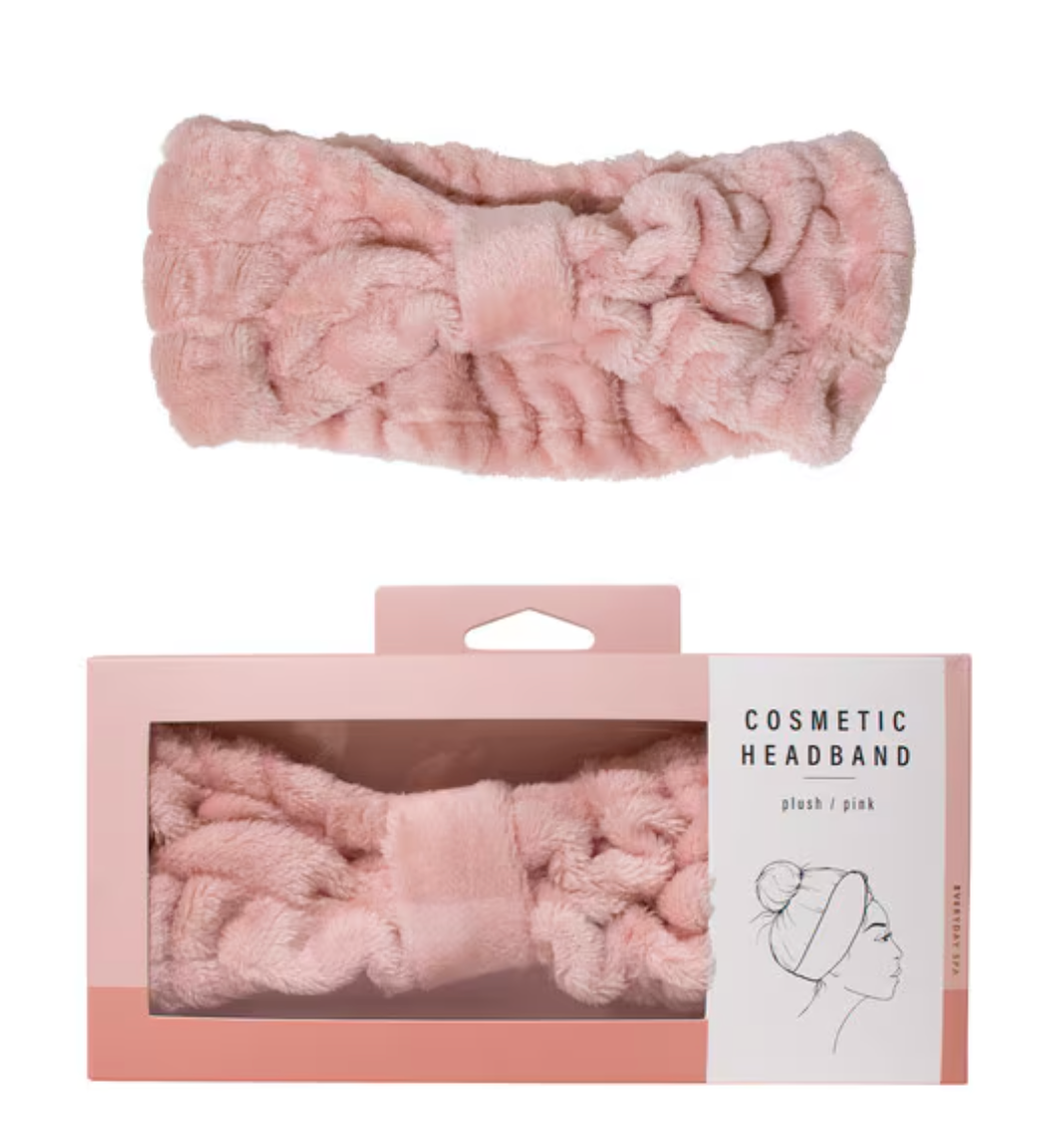 Simply Essential Plush Cosmetic Headband Pink