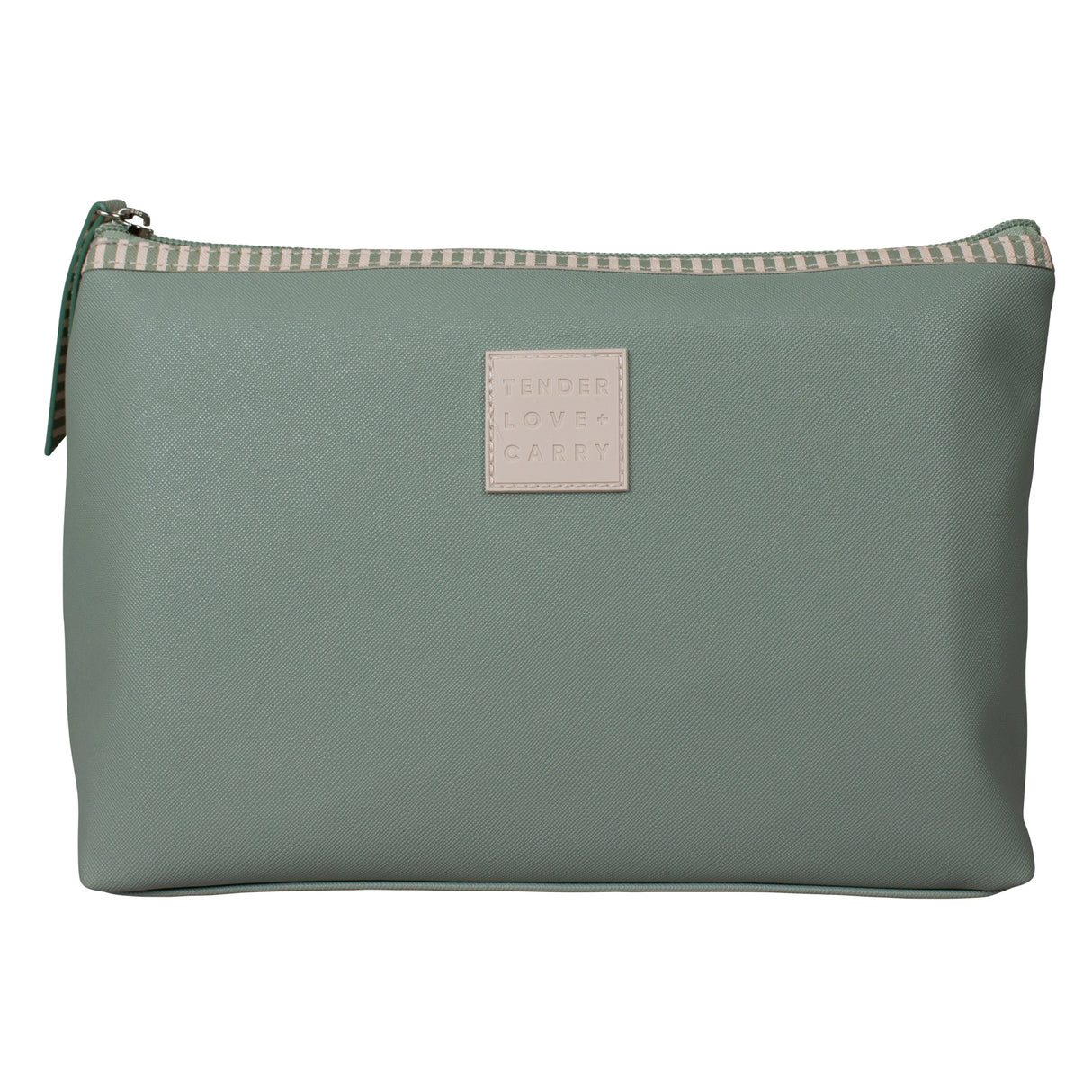 Tender Love + Carry Sage Oat Stripe Trim - Holdall