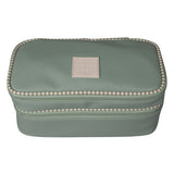 Tender Love + Carry Sage Oat Stripe Trim - Double Zip Utility