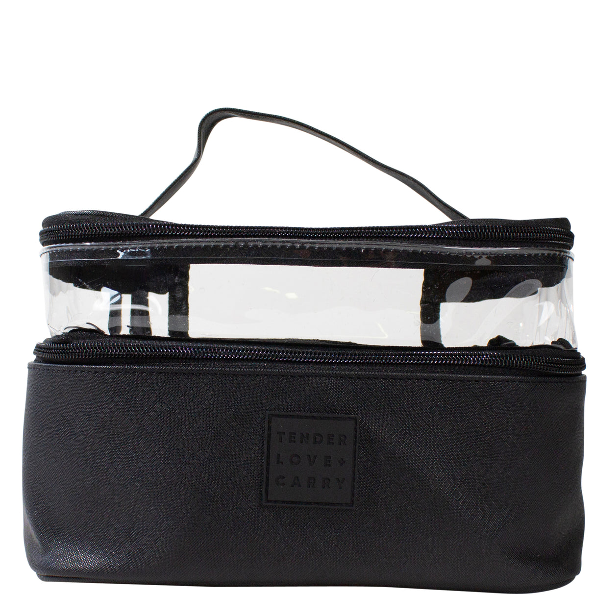 Tender Love + Carry Black PU -  Clear Top Vanity