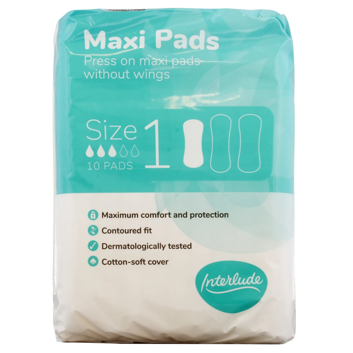 Interlude Maxi Pads Size 1 10Pack
