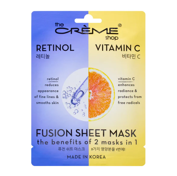 The Creme Shop 2-in-1 Retinol + Vitamin C Sheet Mask