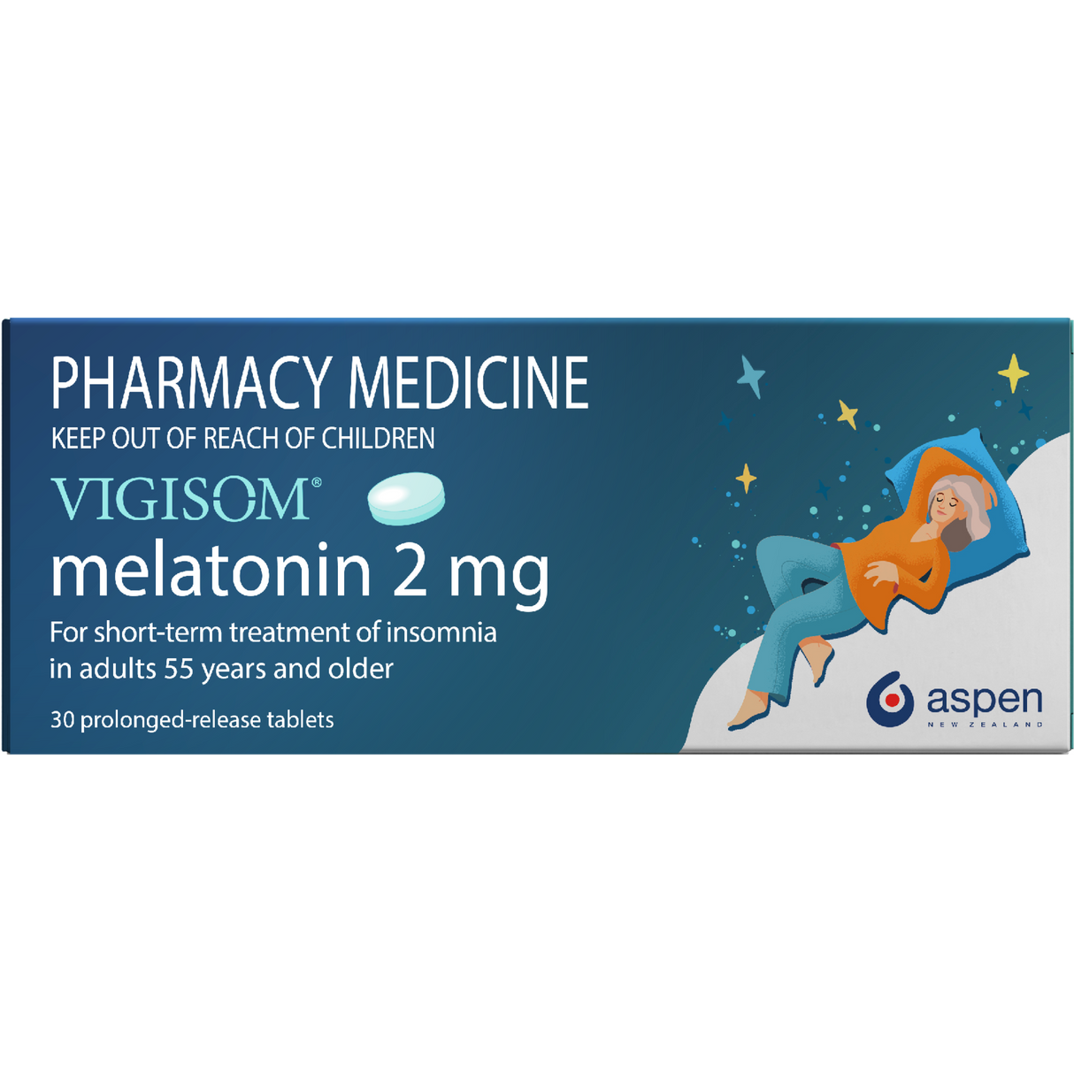 Vigisom Melatonin 2mg 30 Tablets OTC