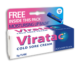 Viratac Cold Sore Cream 5% 5g + Lip Balm