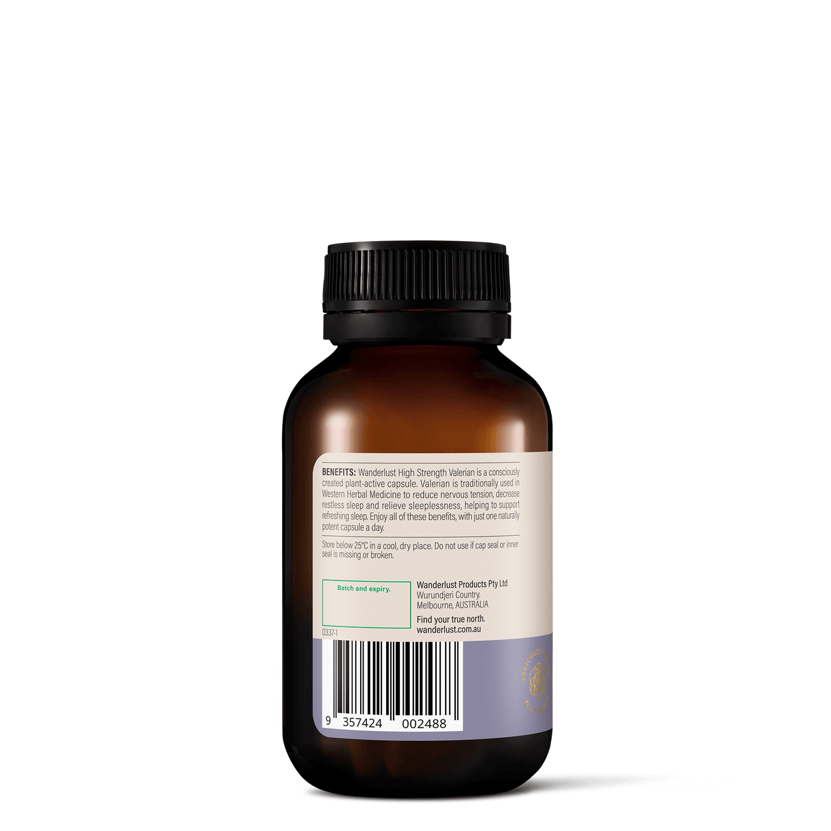 Wanderlust High Strength Valerian 60 capsules