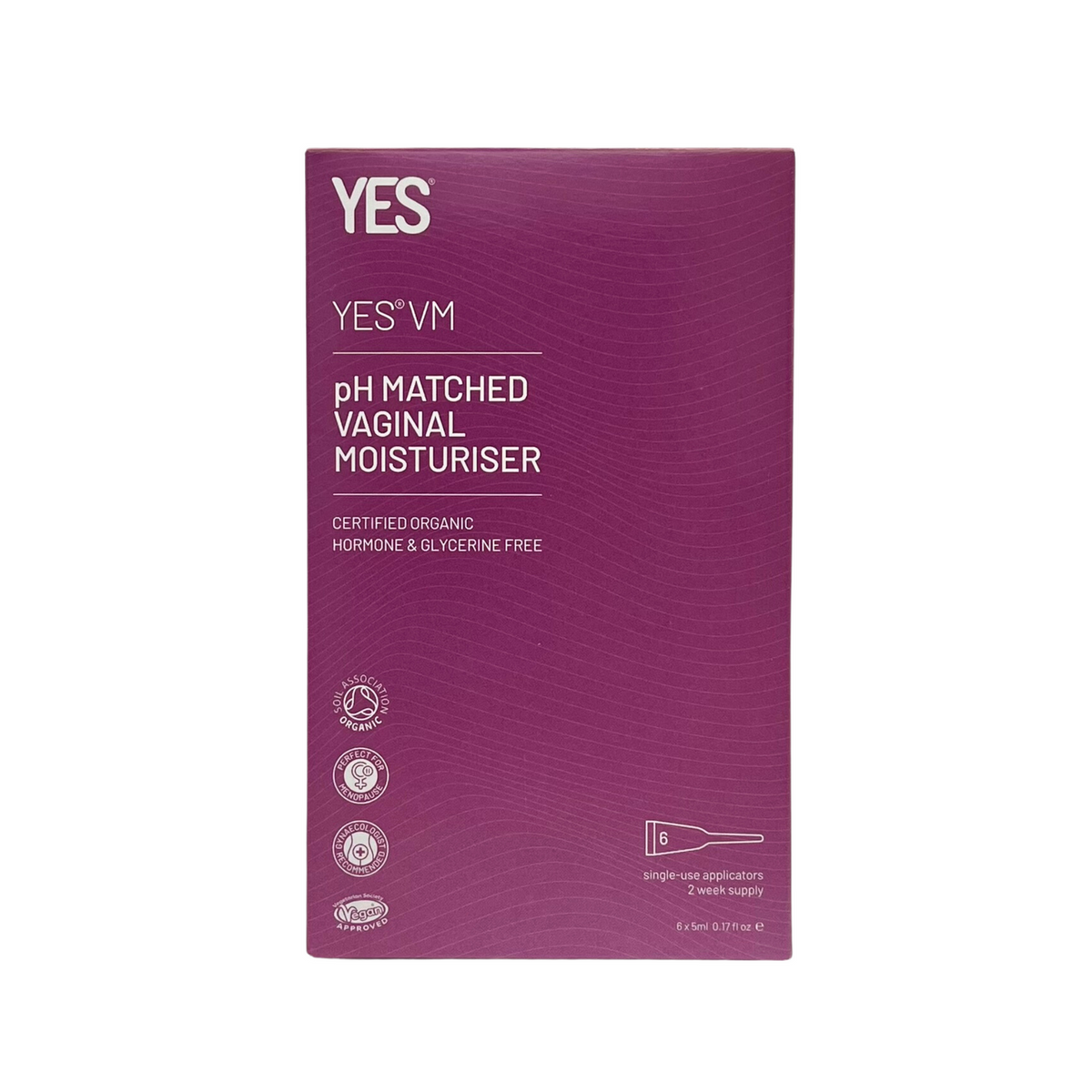 YES VM Organic Vaginal Moisturiser Gel Appl.6pk