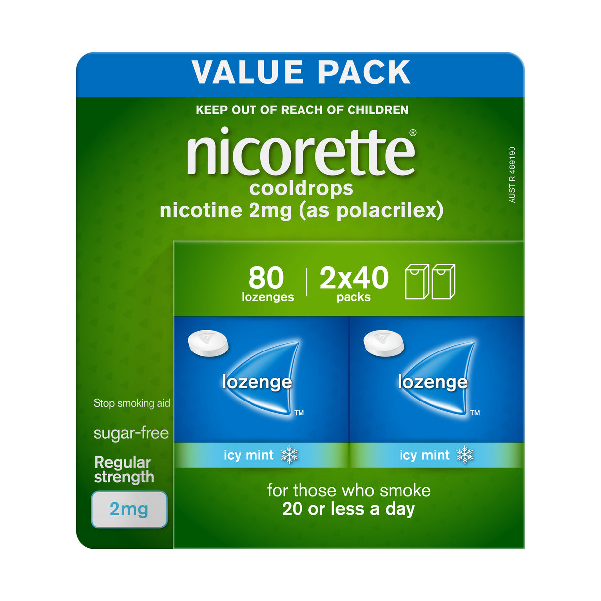 NICORETTE Lozenge Cooldrops 2mg 80