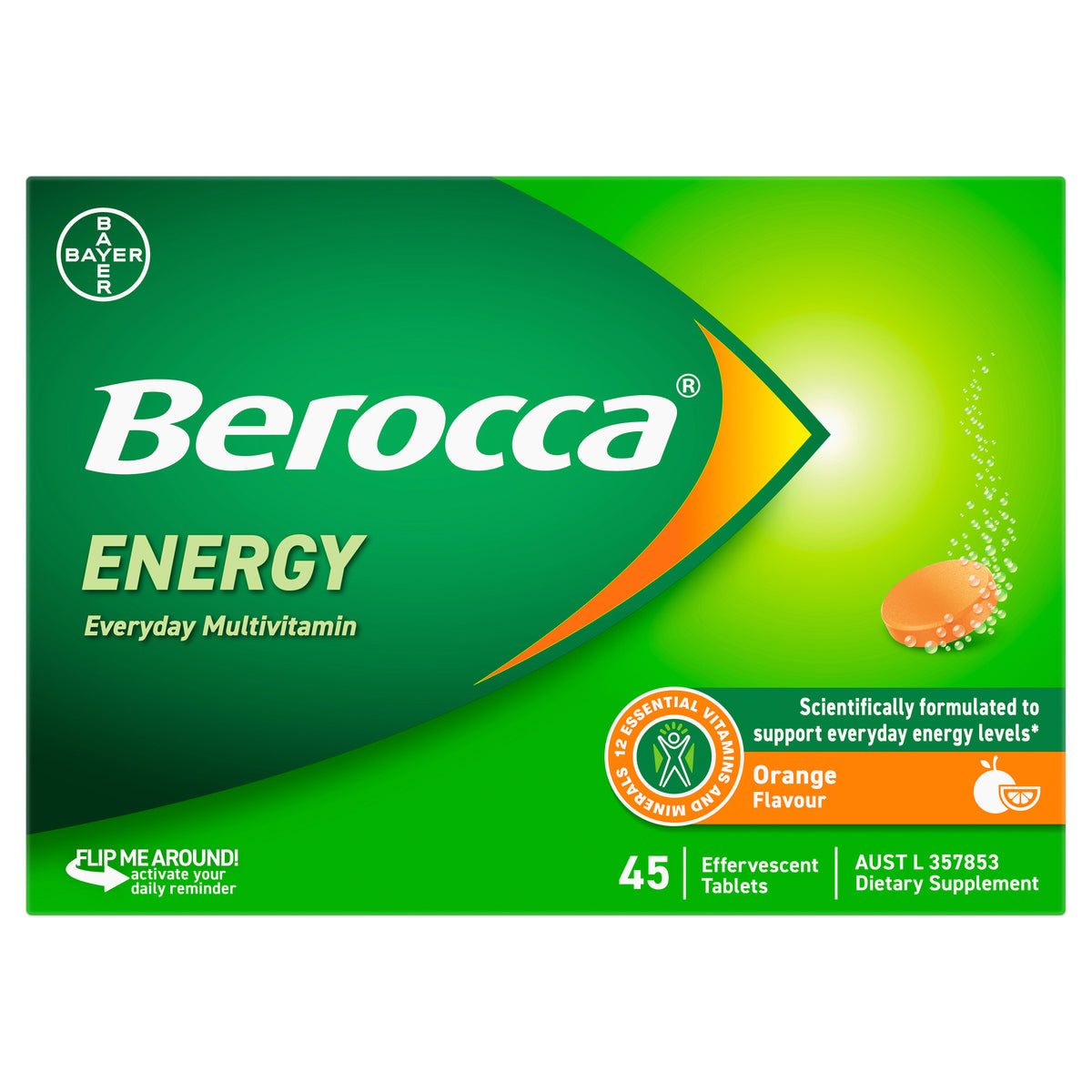 Berocca Energy Orange 45 Tablets