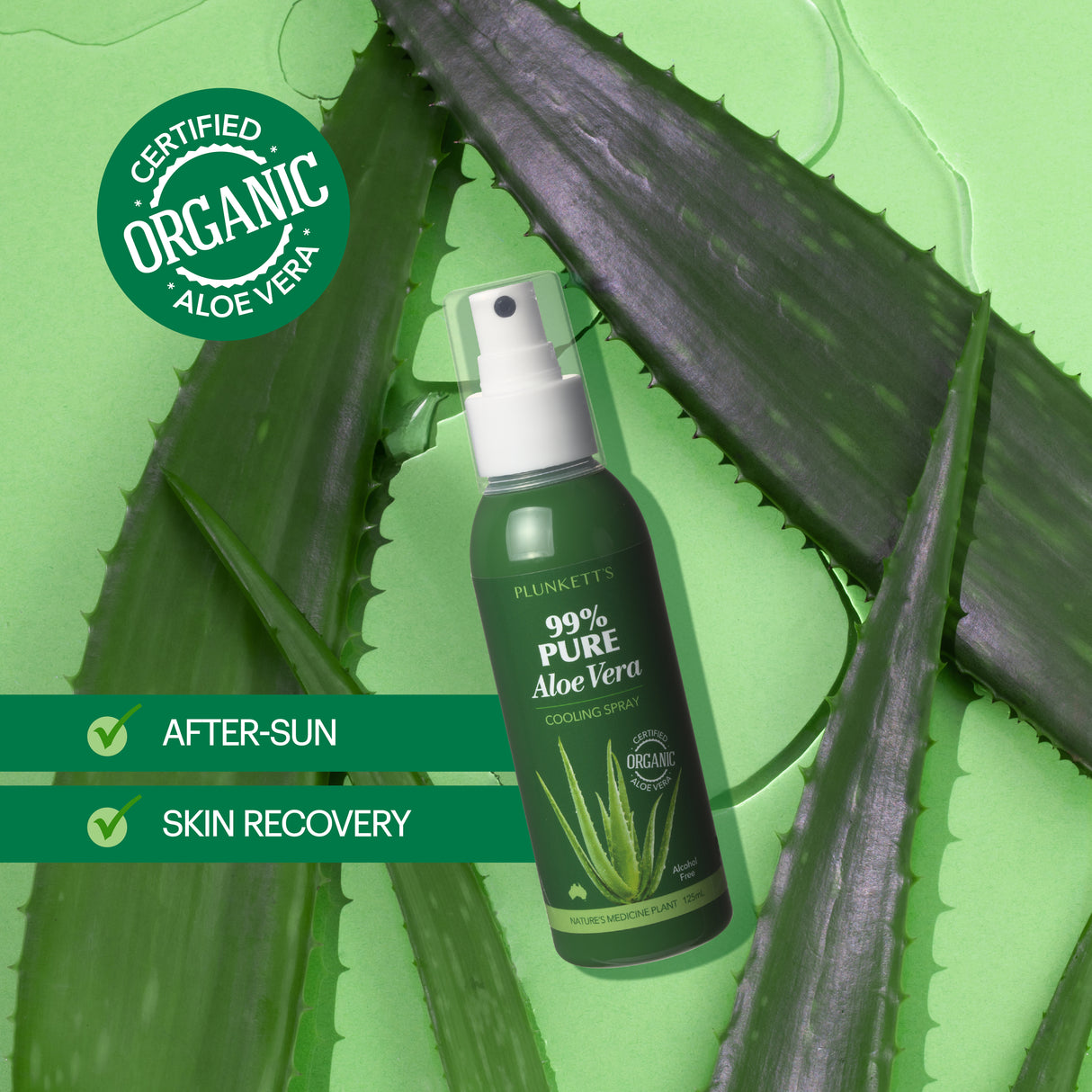 Plunkett's 99% Pure Aloe Vera Cooling Spray 125mL