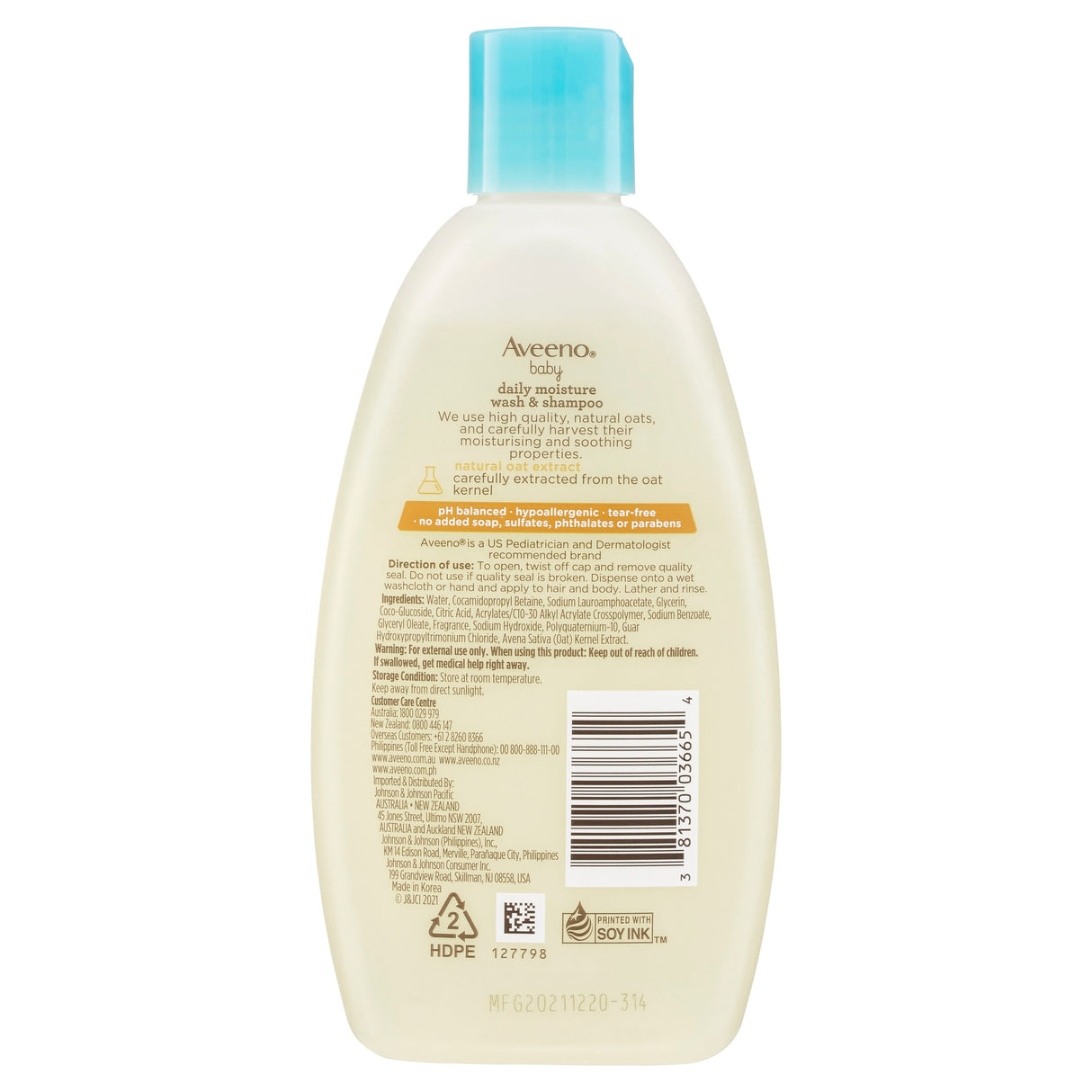 Aveeno Baby Wash & Shampoo Lightly Scented 236 mL