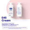 E45 Moisturising Cream for Dry Skin and Eczema (Pump format)