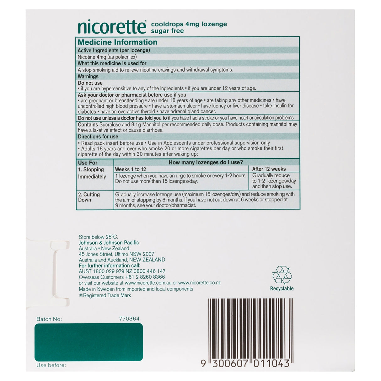 Nicorette Cooldrops 4mg 80