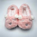 Fuzzy by HB&Co Pink Bunny Slippers M 1pr