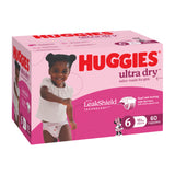 Huggies Ultra Dry Nappies Girls Size 6 (16+kg) 60 Pack
