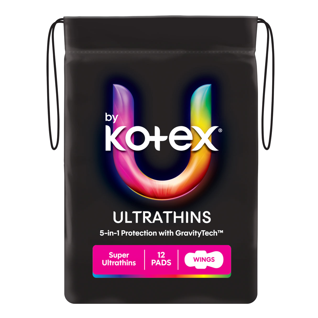U by Kotex Super Ultrathins With Wings 12 Pack